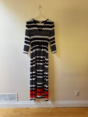 Michael Kors XS Sheer Striped Beach Cover Up